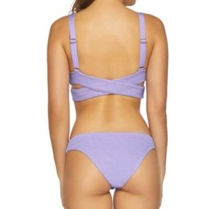 New PILYQ Lavender Smocked Bikini Bottoms